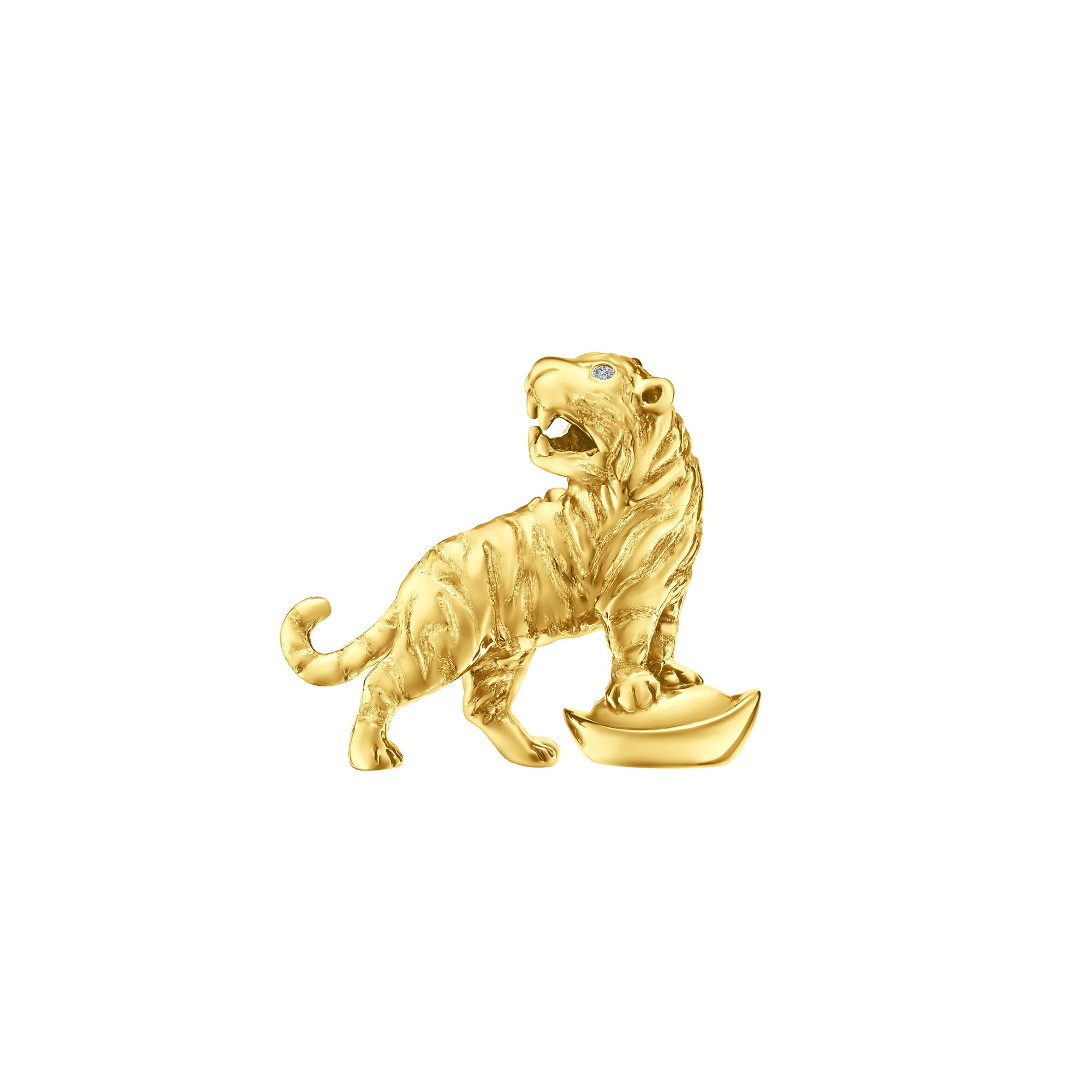 DeGem Mighty Lucky Golden Tiger Pendant