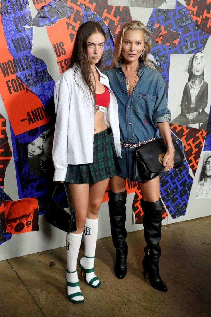 Stella Jones and Kate Moss attends the Tommy Hilfiger fashion show during September 2022 New York Fashion Week The Shows on September 11, 2022 in New York