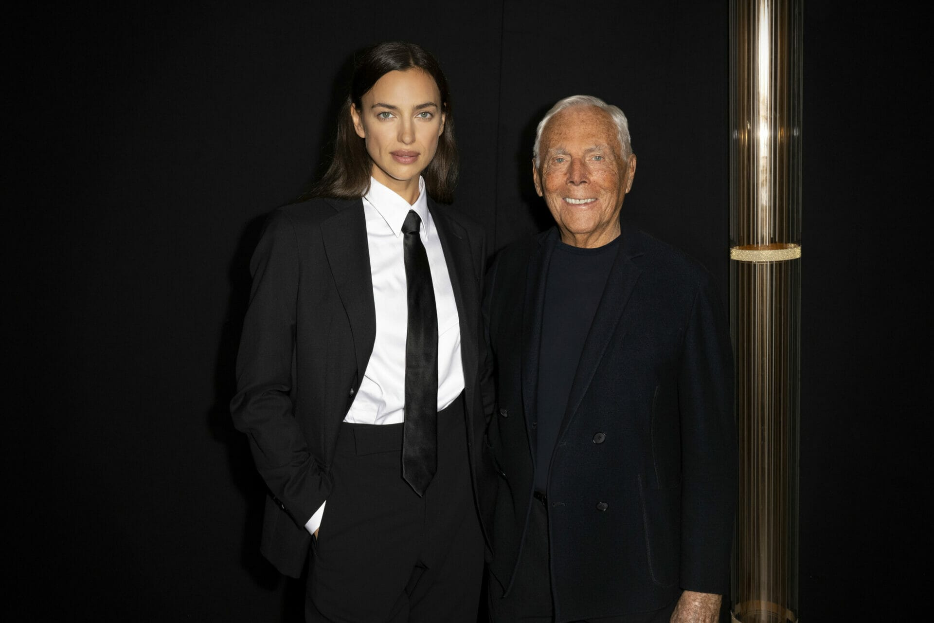 Irina Shayk and Giorgio Armani