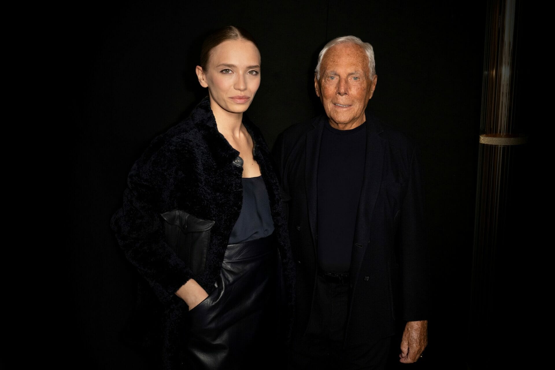 Isabella Potì and Giorgio Armani