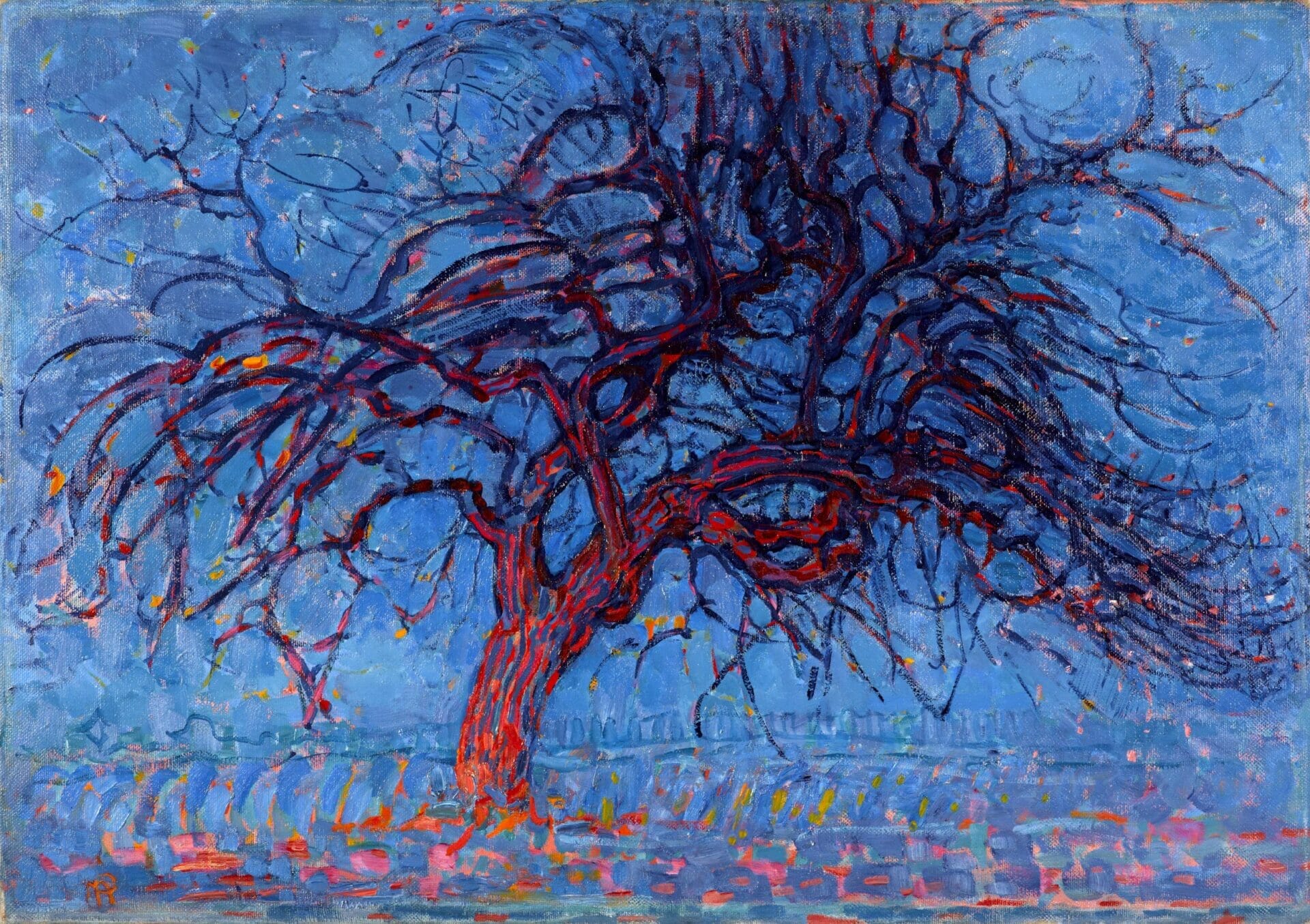 La Prairie x Foundation Beyeler – Piet Mondrian Avond (Abend) Der rote Baum, 1908