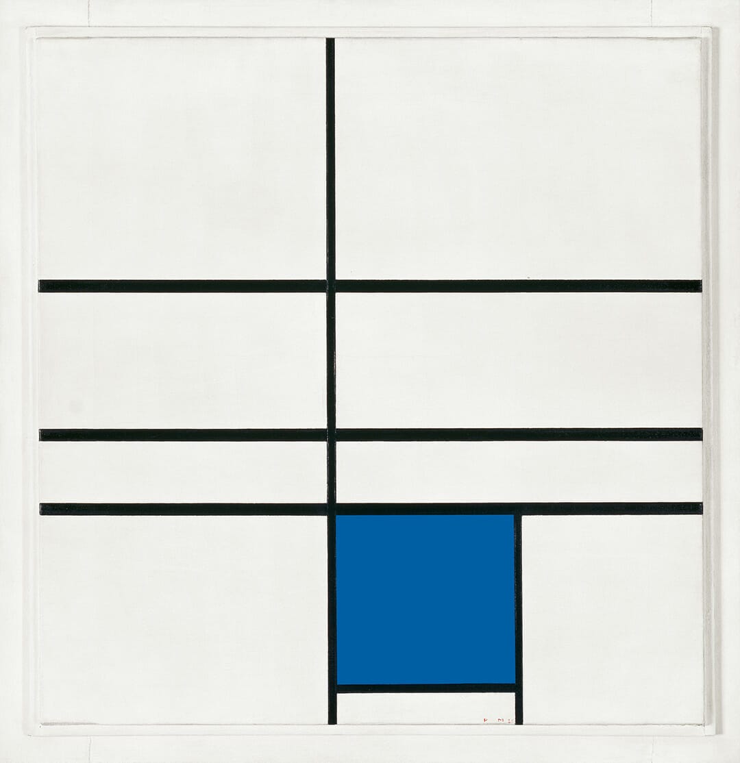 La Prairie x Foundation Beyeler – Piet Mondrian Komposition mit Doppellinie und Blau, 1935