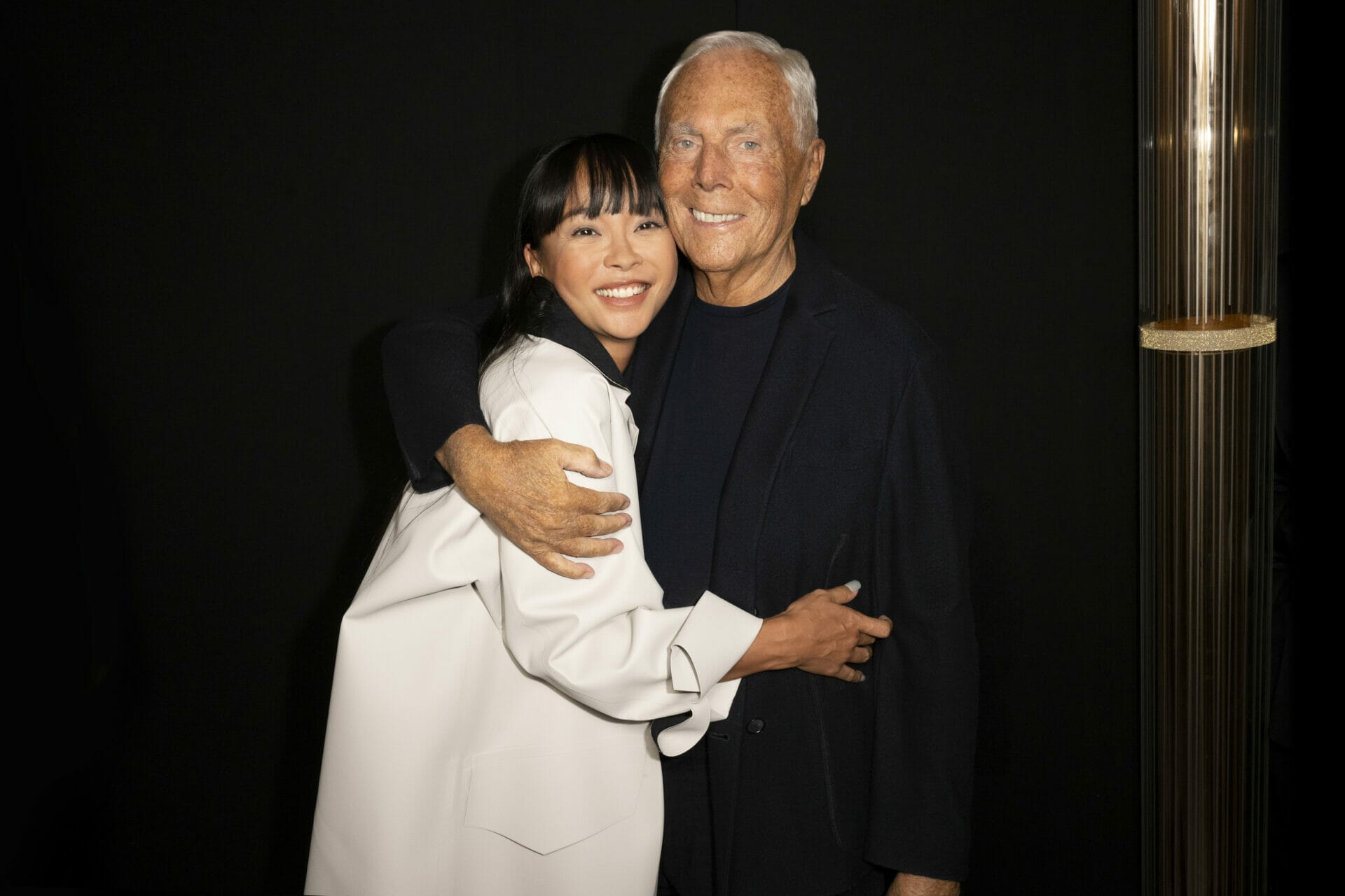 Young Shin Kim and Giorgio Armani