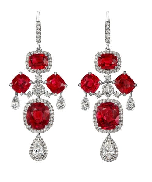 Red Spinel earrings by DeGem