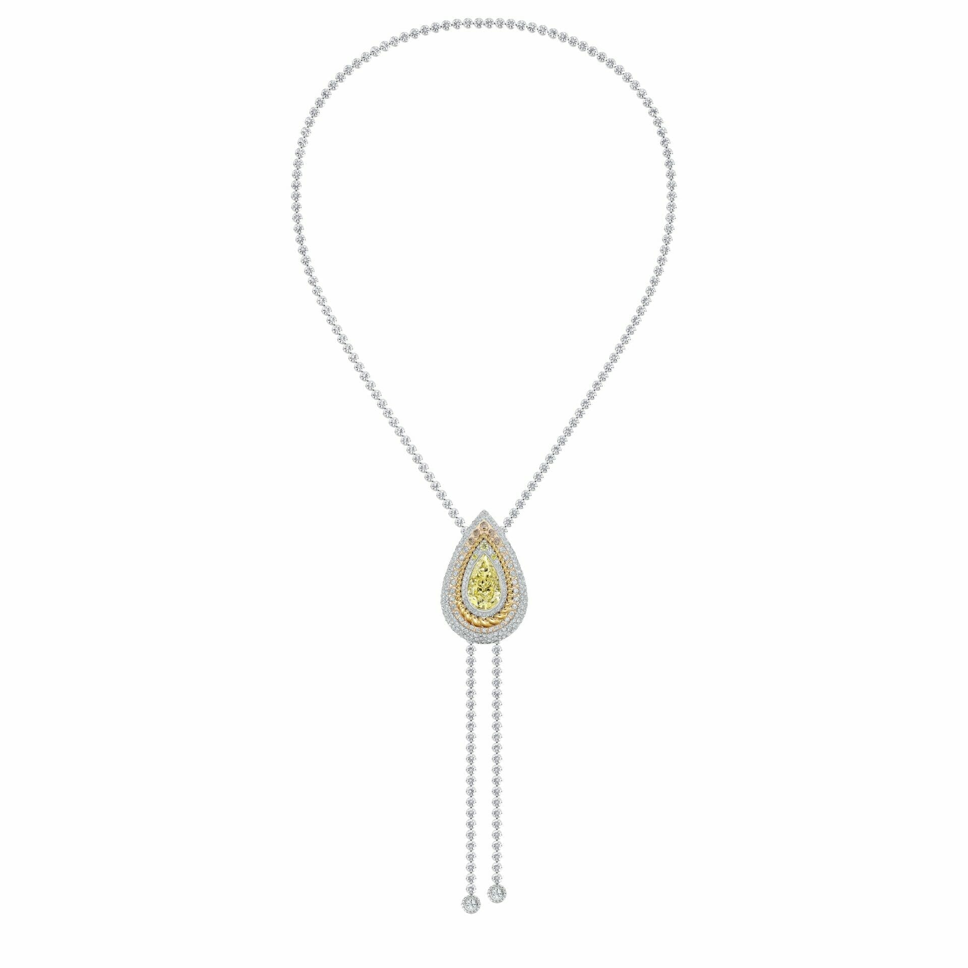Metamorphosis by De Beers collection, Prelude Necklace and Brooch