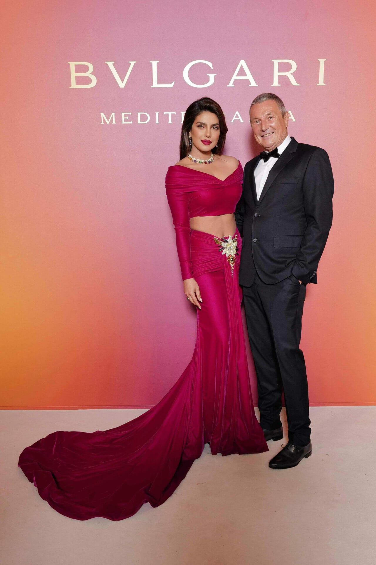 Priyanka Chopra和品牌CEO Christophe Babin