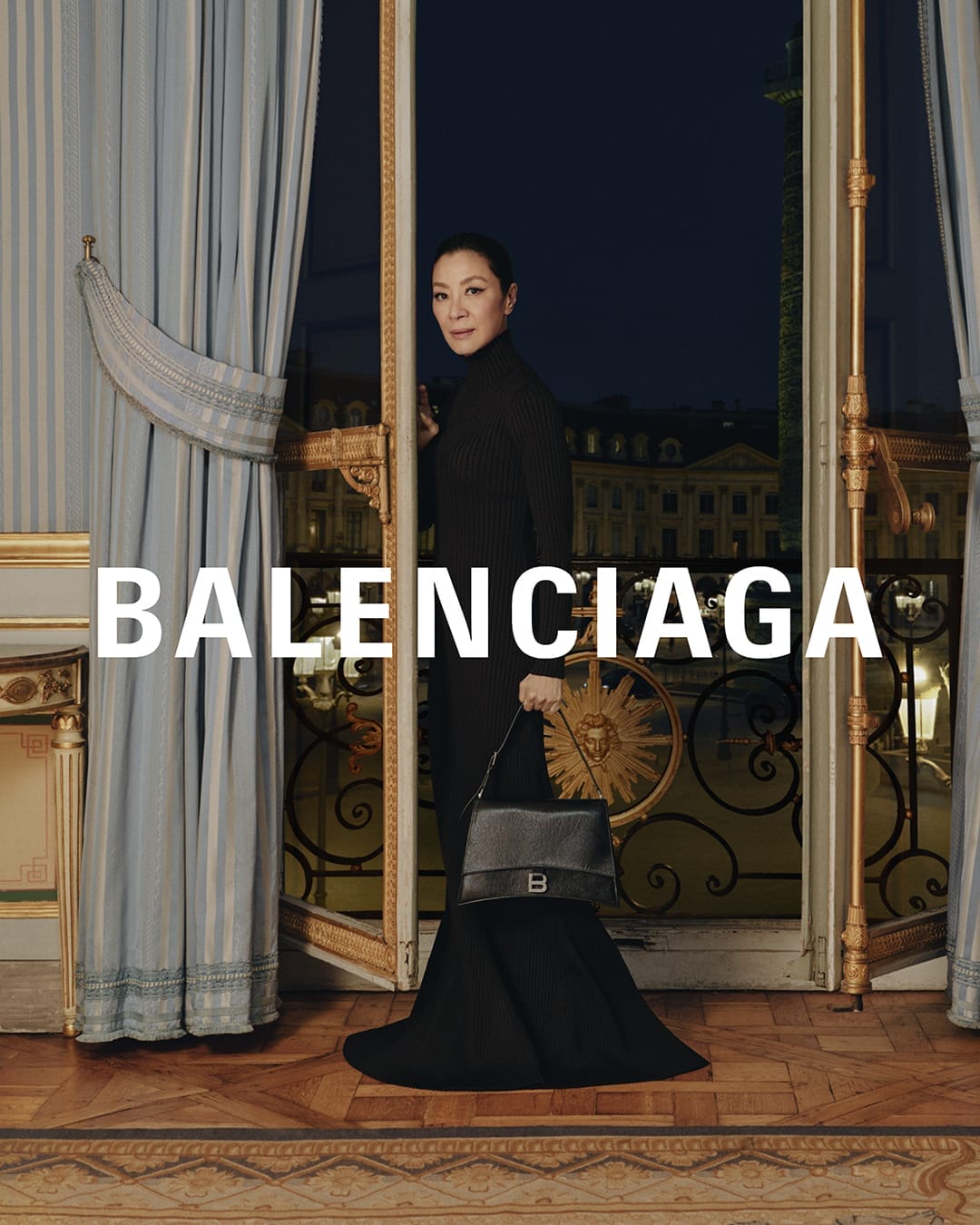 BALENCIAGA SPRING 24 CAMPAIGN IMAGE LOGO MICHELLE YEOH 2