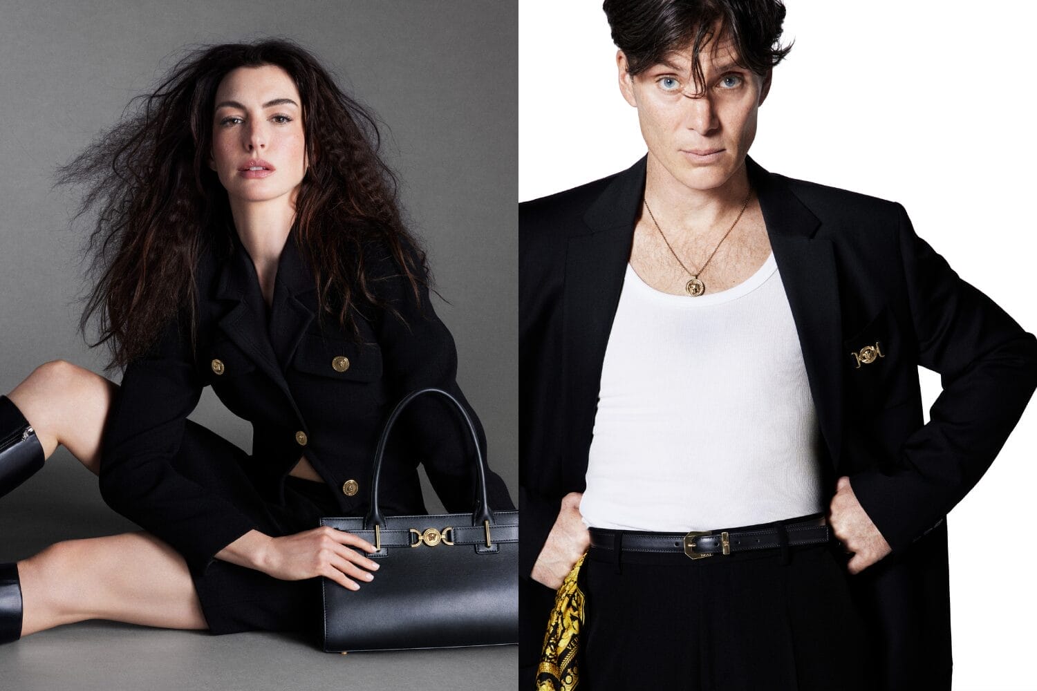 Cillian Murphy与Anne Hathaway出镜演绎Versace Icons广告大片