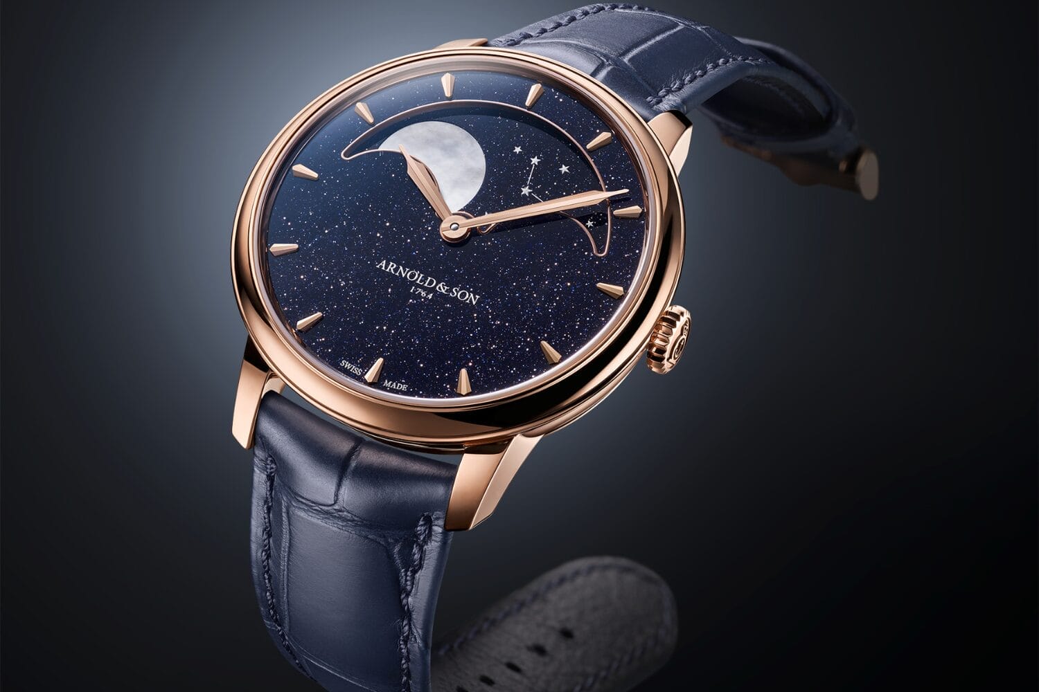 Arnold & Son Perpetual Moon 38 Red Gold 腕间那抹月色