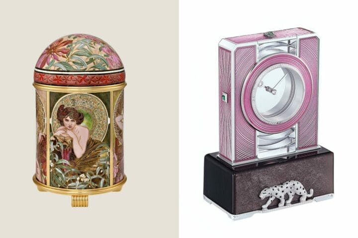 luxury brands table clocks